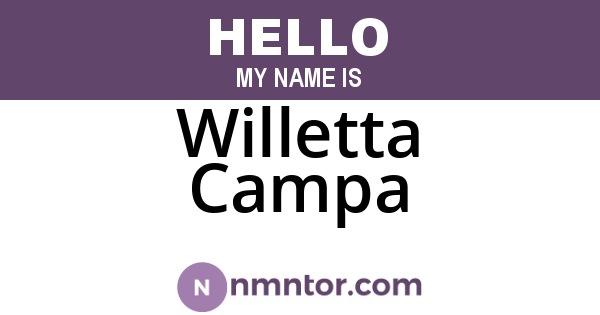 Willetta Campa