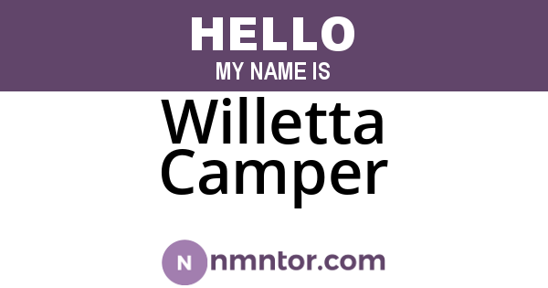 Willetta Camper