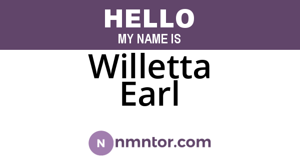 Willetta Earl