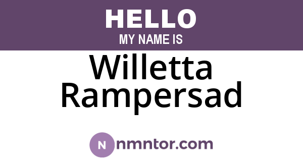Willetta Rampersad