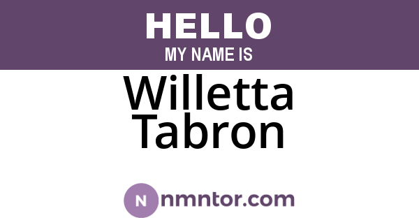 Willetta Tabron