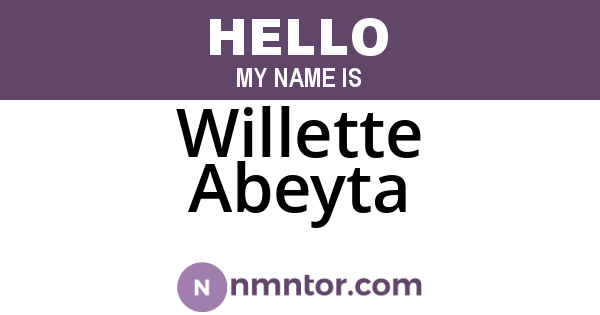 Willette Abeyta