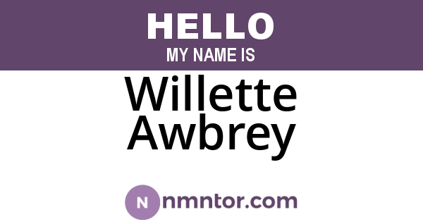 Willette Awbrey