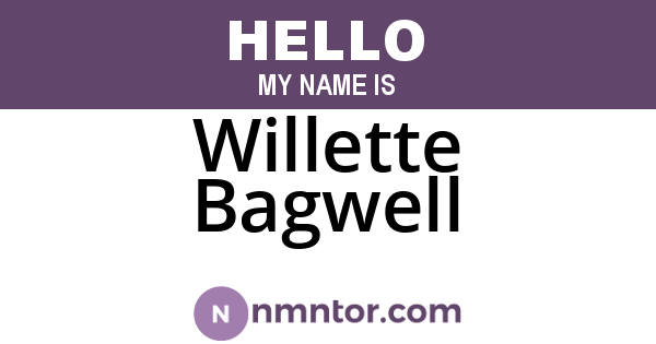 Willette Bagwell