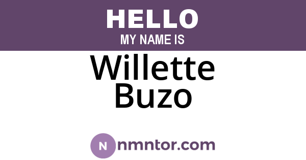 Willette Buzo