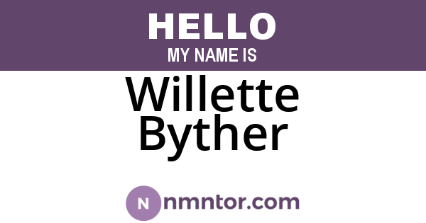 Willette Byther