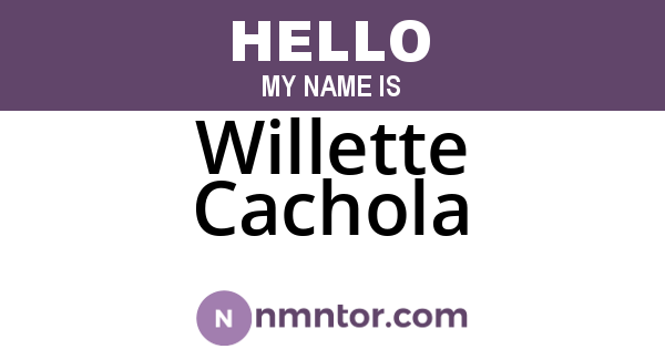 Willette Cachola