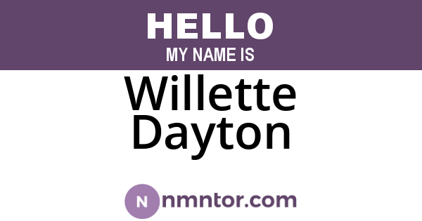 Willette Dayton