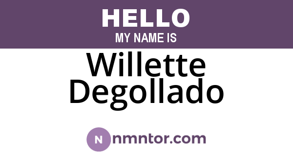 Willette Degollado