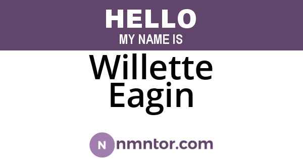 Willette Eagin