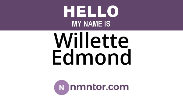 Willette Edmond