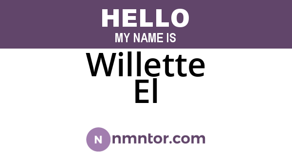 Willette El