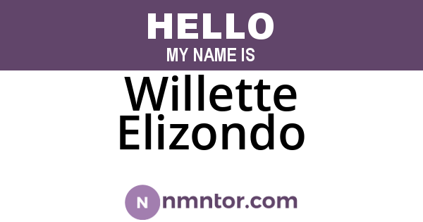 Willette Elizondo