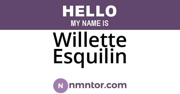 Willette Esquilin