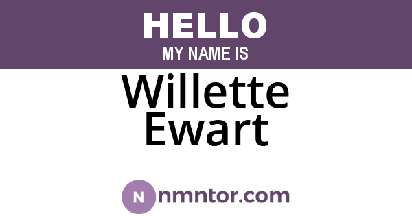 Willette Ewart