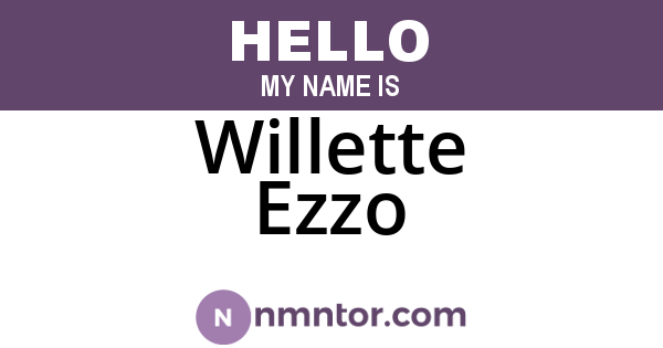 Willette Ezzo