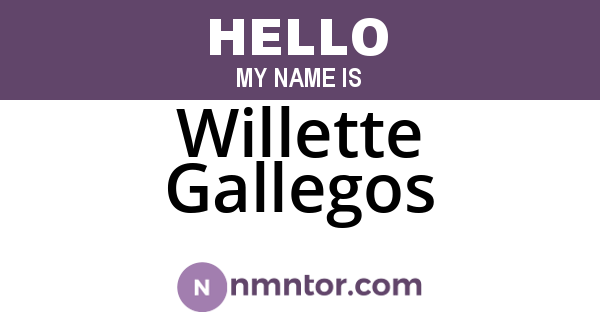 Willette Gallegos