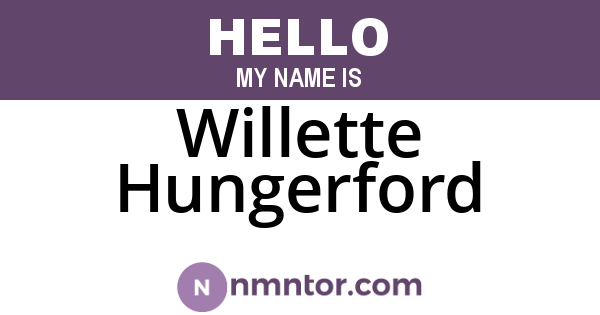 Willette Hungerford