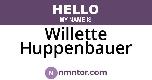 Willette Huppenbauer