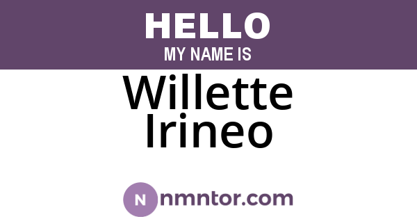 Willette Irineo