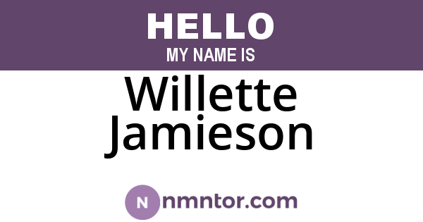 Willette Jamieson