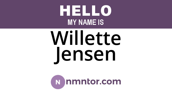Willette Jensen