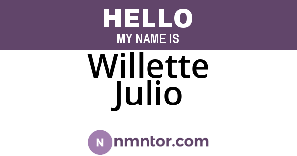 Willette Julio