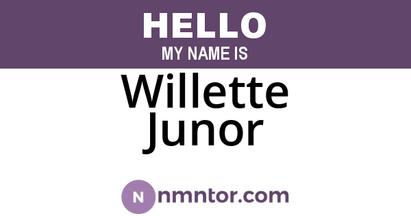 Willette Junor