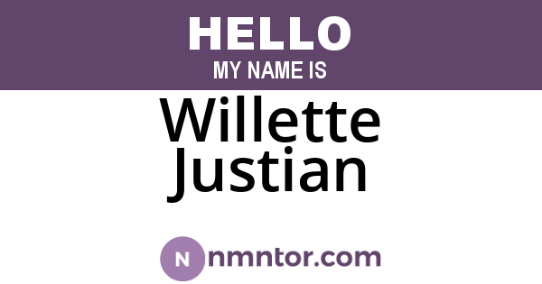 Willette Justian