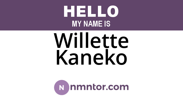 Willette Kaneko