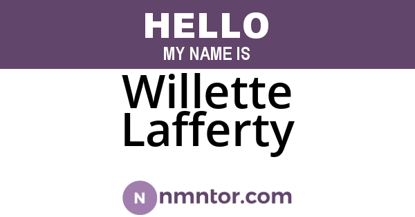Willette Lafferty
