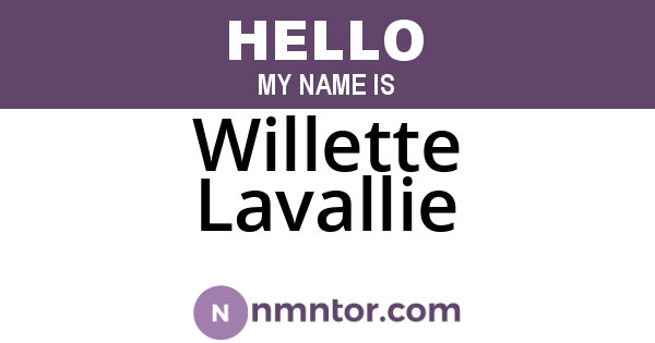 Willette Lavallie