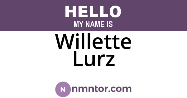 Willette Lurz