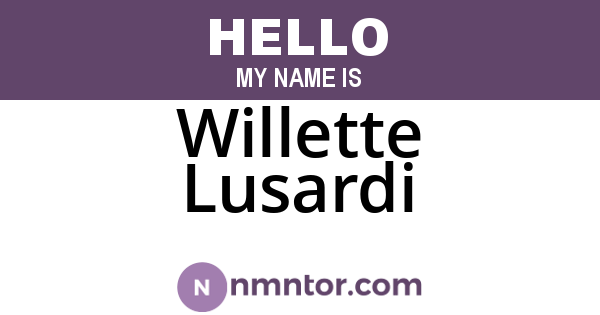 Willette Lusardi