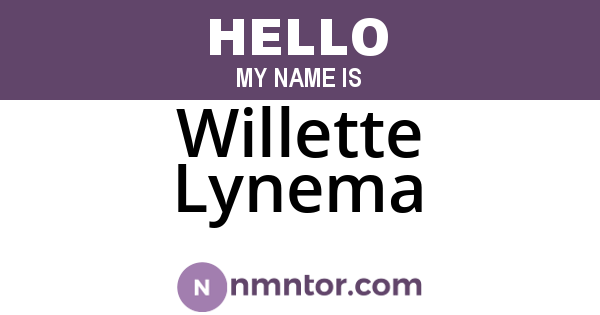 Willette Lynema
