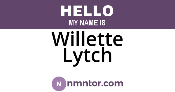 Willette Lytch