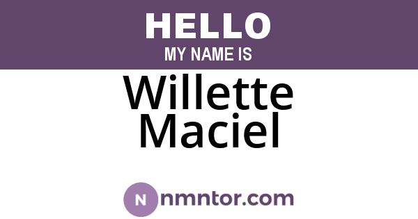 Willette Maciel