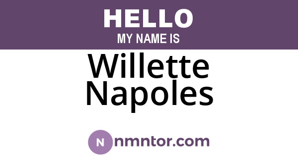 Willette Napoles