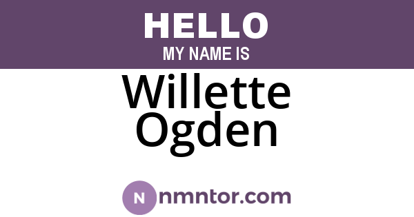Willette Ogden