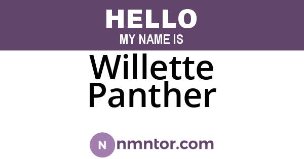 Willette Panther