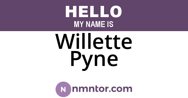 Willette Pyne