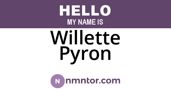 Willette Pyron