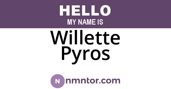 Willette Pyros