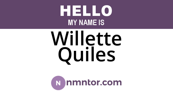 Willette Quiles