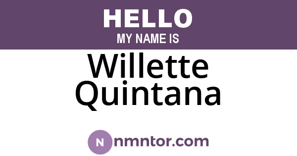 Willette Quintana