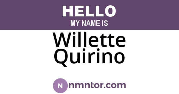 Willette Quirino
