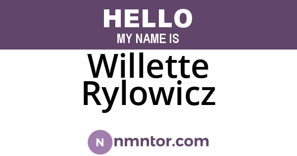 Willette Rylowicz