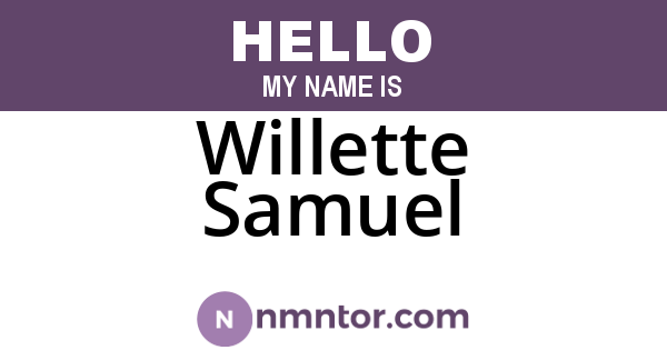 Willette Samuel