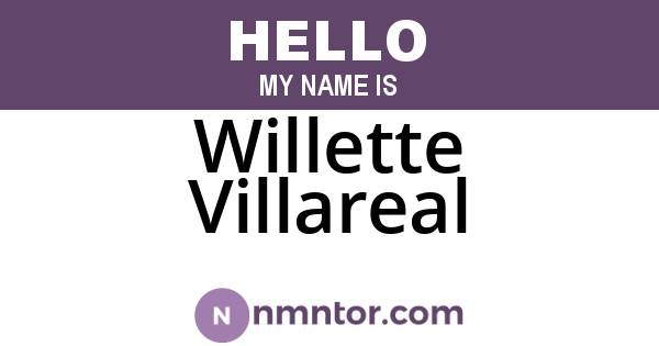 Willette Villareal