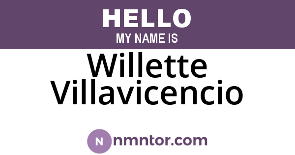 Willette Villavicencio